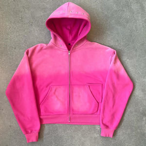 Haute prime Offre Spéciale usine fabrication Vintage lavage à l'acide brut Moodie hommes en gros poids lourd personnalisé partout impression sweat à capuche - Product Image 6