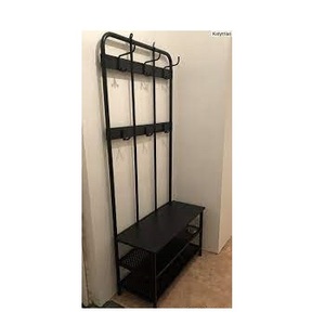 Handmade Industrial Metal <b>Coat</b> Hanger <b>Stand</b> with Self Rustic Metal Frame Multifunctional Usage for Home Interior - Product Image 6