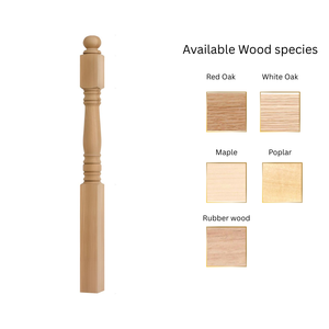 EFS Thanh Nghia Élégant en bois massif Newel Post Chêne rouge 4500 Pièces d'escalier en bois simplement uniques pour l'application d'escalier - Product Image 2