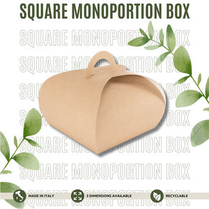 Made in Italy Ecological Disposable Square Cardboard Customizable Mini <b>Cake</b> <b>Board</b> Dessert Monoportion Holder - Product Image 2