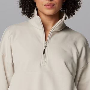 เสื้อสเวตเชิ้ตคอตั้งสไตล์สตรีทแวร์ ขอบเสื้อแบบริบ พร้อมโลโก้สั่งทำพิเศษ ผ้าคอตตอน/โพลีเอสเตอร์คุณภาพพรีเมียม สำหรับใส่ในฤดูหนาว สีพื้น - Product Image 2