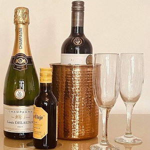 Refroidisseur de vin isolé à double paroi et support de refroidisseur en acier inoxydable plaqué cuivre pour les ventes en gros - Product Image 4