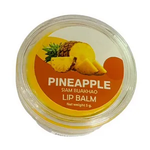 Lib Balm Pineapple Pitrolatum Coconut Oil lipgloss private label lip oil make up brushes vitamins Size 5 gm