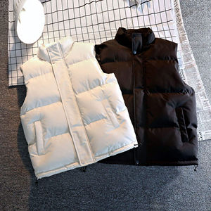 Veste matelassée pour hommes en gros avec col haut col montant sans manches rembourrage en duvet activités d'hiver en plein air vestes de gilet matelassé - Product Image 4