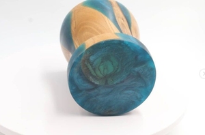 Brûleur à encens personnalisé en résine époxy, design en bois arabe, brûleur à bakhoor fait à la main - Product Image 2