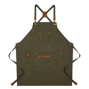 Factory Custom Adult Chef Apron 100% Cotton Canvas Waterproof Custom Logo Kitchen Aprons Tool Work - Product Image 5