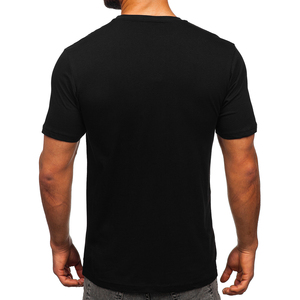 เสื้อยืดผู้ชายผ้าฝ้ายถัก 100% สไตล์สตรีท พิมพ์ลายเจอร์ซีย์ ทรงโอเวอร์ไซส์ บ็อกซี่ฟิต ลายเรียบ สีดำ ผ้าเนื้อนุ่ม 300 กรัม - Product Image 2