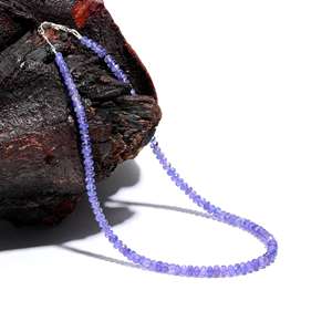 Superventas, hermoso collar de cuentas de tanzanita natural, 4mm-5mm, piedra natal de diciembre, cuentas de piedras preciosas, fabricación de joyas, collar, regalo - Product Image 2