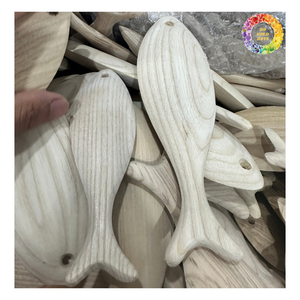 Wooden Fish Carving for Painting, Unfinished Wood Fish Perfect for <b>DIY</b> <b>Crafting</b>, Home Wall Decor Durable Wooden Fish <b>Toy</b> - Product Image 4