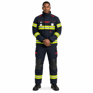 Traje de Bombero Resistente a las Llamas, Chaqueta y Pantalones para Combatir Incendios, Ropa de Trabajo para Bomberos, Conjunto de Ropa de Seguridad Protectora - Product Image 3