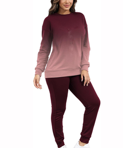 Ropa deportiva informal personalizada de alta calidad para mujer, chándal de ajuste Regular a la moda, tejido térmico ecológico para correr en invierno - Product Image 4