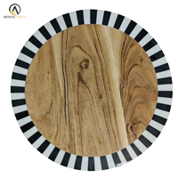 Planche à découper en bois d'acacia sur mesure avec incrustation de résine durabilité résiliente pour la cuisine et l'hôtel vente en gros