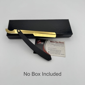 Black Gold Turkish Cut Throat Straight Razor Single Blade Stainless Steel Shaving Razors for Face Body Bikini Hair Removal Razor - Product Image 6