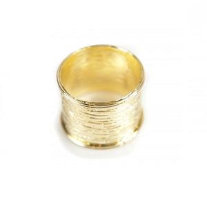 Servilleteros duraderos más vendidos, Decoración de mesa de forma redonda chapada en oro para bodas y fiestas de cumpleaños, Caffey & Hotel - Product Image 1