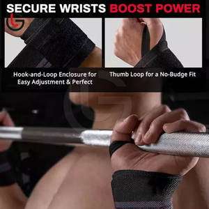 Nuevo diseño personalizado para levantamiento de pesas, muñequeras transpirables para levantamiento de pesas, muñequeras duraderas - Product Image 3