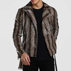 Poids lourd personnaliser emballage veste en cuir pour hommes Look classique grande personnalité nouveauté veste en cuir de motard pour hommes - Product Image 1