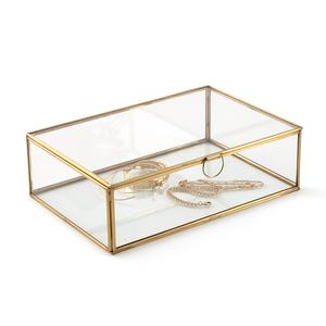 Joyero Cajas de almacenamiento de oro para joyería Organizar Titular Caja decorativa de mesa - Product Image 2