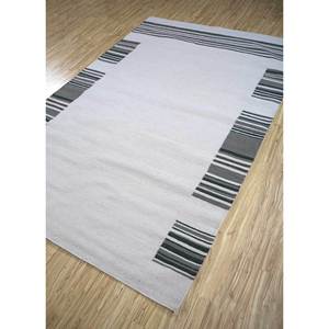 Alfombra de Lana Tejida Plana Indusbar ADWL-18, Gris y Negro a Rayas, Estilo Kilim Abstracto, para el Hogar, Pasillo, Alfombra Rectangular de Yute para el Suelo del Hogar - Product Image 2