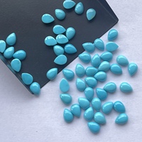 4mm 6mm 8mm naturel bleu belle au bois dormant Turquoise poire lisse Cabochon pierres précieuses en vrac bricolage pour la fabrication de bijoux bagues pendentifs