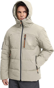 Veste matelassée isolante pour homme à capuche imperméable Manteaux d'hiver légers chauds coupe-vent Manteau de neige avec poches zippées - Product Image 5