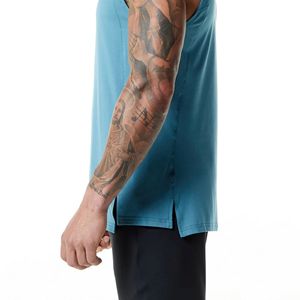เสื้อโค้ทเข้ารูปเรียวแขนกุด, ผ้าฝ้ายผ้าฝ้าย100% สีน้ำเงินลากูนคอสูงระบายอากาศ - Product Image 6