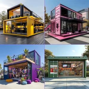 आधुनिक लक्जरी 2-मंजिला कंटेनर हाउस प्रीफैब मॉड्यूलर 20-40 फीट विला 2-3 होटल वाणिज्यिक सुपरमार्केट मॉल के लिए - Product Image 4