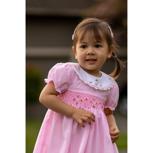 Vestido de lino suave hecho a mano para niñas pequeñas, estilo informal para el primer cumpleaños de niños pequeños, OEM hecho en Vietnam - Product Image 4