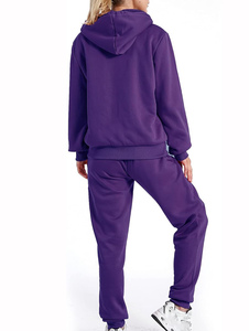 Venta al por mayor de las mujeres de moda de 2 piezas Streetwear sudaderas con capucha conjunto de gimnasio Fitness entrenamiento chándal de entrenamiento para las mujeres 2025 - Product Image 3