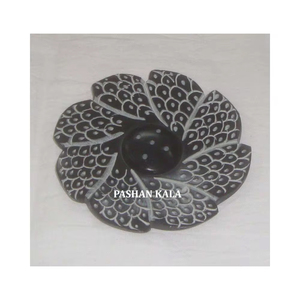 Brûleur de bâton d'encens en pierre de savon naturelle de conception de sculpture de forme ronde faite à la main indienne pour l'article décoratif au meilleur prix le moins cher - Product Image 1