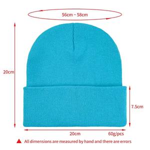 Bonnet d'hiver en laine avec logo en cuir personnalisé Bonnets unis en tricot doux et chauds pour les femmes Bonnet jacquard - Product Image 2