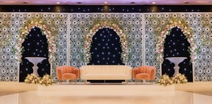 Medi & Sangeet การตั้งค่ากิจกรรมสำหรับออสเตรเลียงานแต่งงานตัดเลเซอร์ที่กำหนดเองฉากหลังเวทีการตั้งค่าฉากหลังอินเดียแบบดั้งเดิมสหราชอาณาจักร - Product Image 2