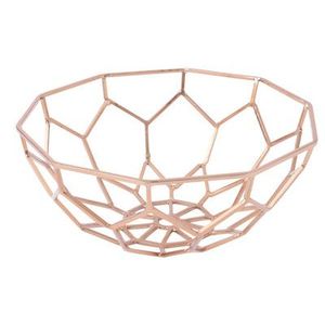 Cesta de Alambre con Asas, Cesta de Almacenamiento de Hierro Color Oro Rosa, Porta Verduras, Cestas de Almacenamiento Tejidas para Lavandería y Despensa - Product Image 4