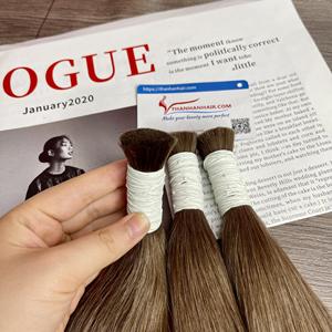 La mejor opción de producto Color recto extensiones de cabello a granel 100% cabello humano vietnamita crudo precio al por mayor - Product Image 5