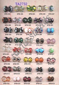 Vente en gros de 10mm de perles rondes en cristal doré au chalumeau et perles de verre colorées fantaisie perles chaudes fabrication de bijoux taille 4mm perles en vrac - Product Image 2