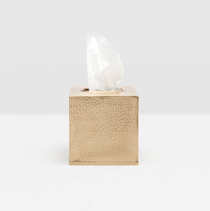 Couverture rectangulaire de boîte de tissu ornée avec un embellissement métallique complexe de branche et de feuille. Disponible au prix de gros. - Product Image 3