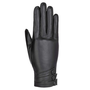 Gants thermiques en cuir de mouton 100% véritable, doublure en fourrure, compatibles avec les écrans tactiles, écologiques, chauds pour l'hiver, mode, cyclisme, conduite, unisexe - Product Image 6