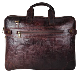 2025 Hot Selling Croco Leather <b>Laptop</b> Bag Zipper <b>Lock</b> and Durable Handle Antique Style Fashion Accessory - Product Image 2