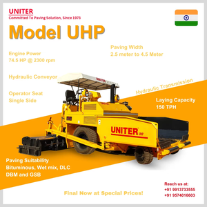 Super qualité d'exportation 4.5 mètres de finisseur de bitume de moteur BS5 à usage intensif Premium 4.5 mètres de pavés à capteur - Product Image 5