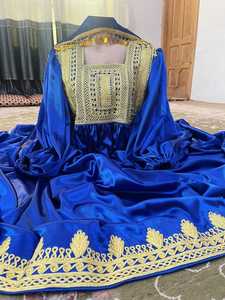 ชุดเดรสทำมือของชาวอัฟกันชนเผ่ากุจิ  ชุดเดรสแบบดั้งเดิมของชนเผ่า  ชุดเดรสปักลายสำหรับผู้หญิงชาวอัฟกานิสถาน  ชุดเดรสยาวหลากสีสำหรับชาวปัชตุน - Product Image 2