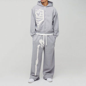 2025 personalizado Slim Fit manga larga hombres Jogger trajes de entrenamiento al por mayor Fitness correr liso chándal para hombres - Product Image 2