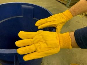 Nouveauté Gants de travail en coton durables Paume simple/double Tricoté Poignet Jaune Respirant Séchage rapide Quatre saisons - Product Image 5