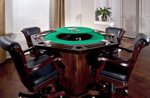 Modern Luxury Casino-Specific Gambling Table Best Quality Customizable Wooden Poker and <b>Mahjong</b> Table - Product Image 3