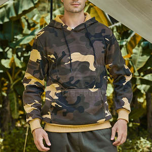 Sweat à capuche décontracté pour homme en motif de camouflage classique pour un usage quotidien Sweat à capuche léger de camouflage pour homme avec capuche réglable - Product Image 6
