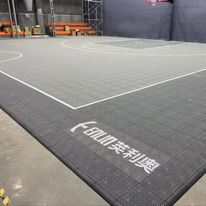 Enlio Unique SES FIBA <strong>3x3</strong> Certified Interlocking Sports <strong>Tiles</strong> - Professional Outdoor Basketball Court Flooring Shock-Absorbing - Product Image 1