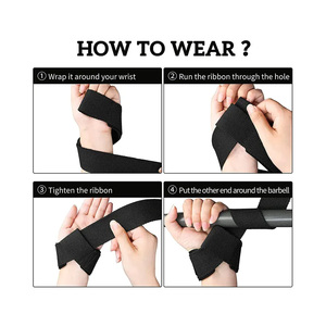 MESS SPORTS Bandes de poignet réglables en néoprène respirant et antidérapant pour la musculation et le bodybuilding unisexe avec logo personnalisé - Product Image 3