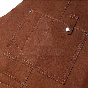 Tablier en cuir de haute qualité, confortable, réglable et durable, style gilet, pour hommes, cuisine, barbecue, atelier, artisanat - Product Image 4