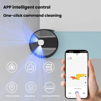 Robot Vacuum Cleaner Navigasi Laser dengan Kontrol Aplikasi Pintar 3500Pa, Robot Penyapu & Pel, Pemetaan LiDAR, Vacuum Robotik
