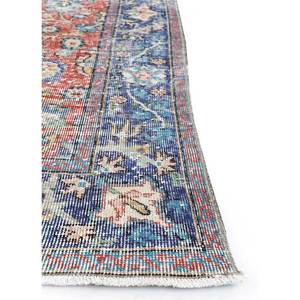 Alfombra de Lana Anudada a Mano de Gran Tamaño, Estilo Vintage, Pae-2643, con Patrón Floral Rojo y Naranja, para Sala de Estar, Pasillo, Habitación Juvenil - Product Image 4