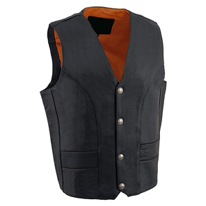 Vêtements d'extérieur fonctionnels en cuir sans manches pour streetwear western mode d'équitation et tenue de voyage décontractée gilet pour hommes - Product Image 2