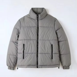 Chaqueta acolchada de burbujas para hombre de alta calidad ODM, abrigo de bombardero acolchado con cuello levantado personalizado, chaquetas de hombre ODM con cuello levantado y cremallera - Product Image 1